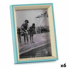 Last inn bildet i Galleri-visningsprogrammet, Fotoramme Krystall Blå Hvit 3 x 20 x 15 cm Tre MDF (6 enheter)
