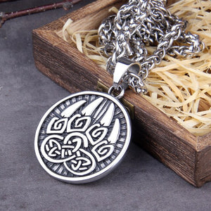 Smykke i viking stil - Kjede med bjørneklør ornament