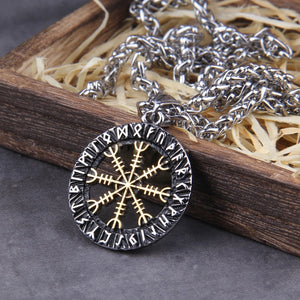 Smykke i viking stil - Halskjede med Vegvísir