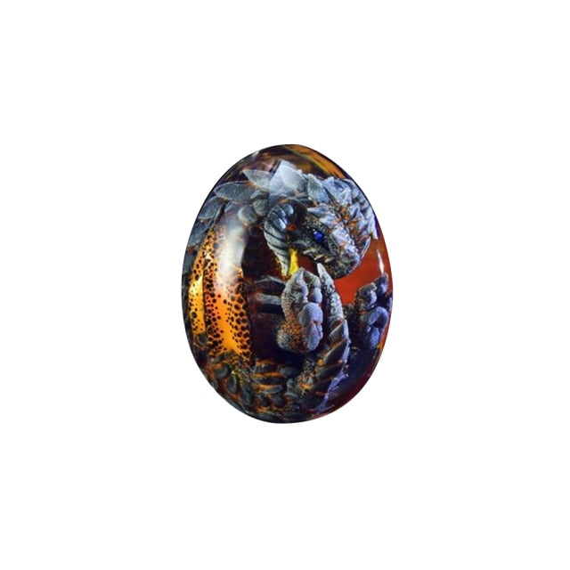 Meget dekorative og spesielle drage egg i transparent resin som er solid og glassklar.