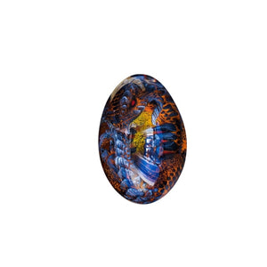 Meget dekorative og spesielle drage egg i transparent resin som er solid og glassklar.