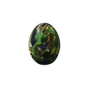 Meget dekorative og spesielle drage egg i transparent resin som er solid og glassklar.