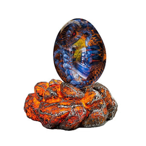 Meget dekorative og spesielle drage egg i transparent resin som er solid og glassklar.